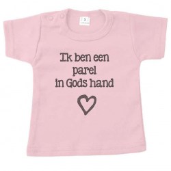 kort shirt roze parelinGodshand4